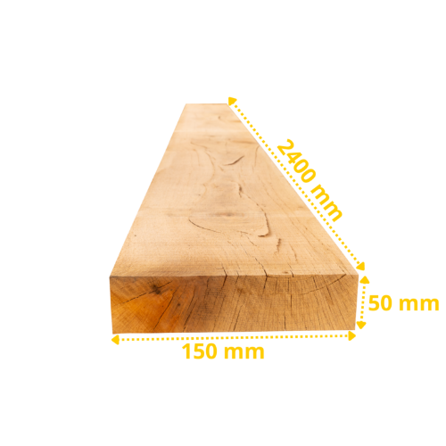 Paquet de 50 x Planches de Chêne – 2400 x 150 x 50 mm – Image 2