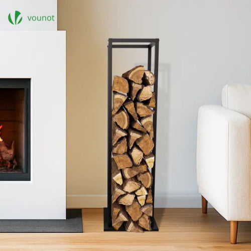 Porte bûche vertical 33x33x112cm - métal - range bûche – Image 2