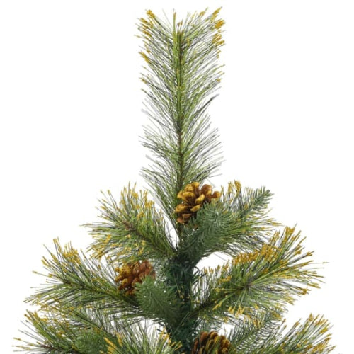 Sapin de Noël Artificiel 150 cm Effet Neige PET Vert avec Pied en Métal Stable – Image 9