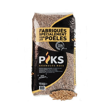 Granulés PIKS – Palette de 66 sacs (990kg) certifié (Din Plus)