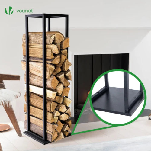 Porte bûche vertical 33x33x112cm - métal - range bûche – Image 4